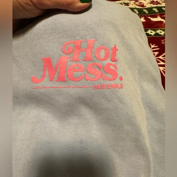 Hot Mess Light Blue Sweatshirt - Picture 1 of 2